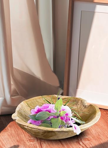 Serene Spaces Living Boho Teak Bowl 8 Inch