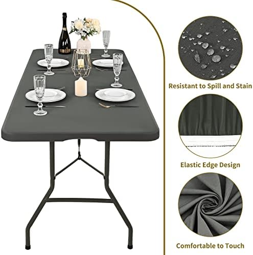 10 Pack Stretch Table Covers for 8 Tables Washable and Durable