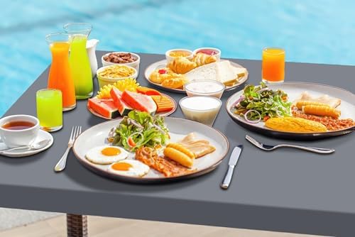 Homing 4 Packs 6 Foot Rectangle Table Cloth - Waterproof Elastic Windproof Washable
