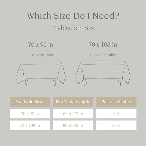 OverBack 100 Linen Woven Tablecloth - Blue 70x90