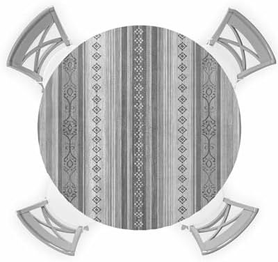 Bohemian Round Waterproof Table Cover 55-60 Inch Elastic Oil-Proof Tablecloth