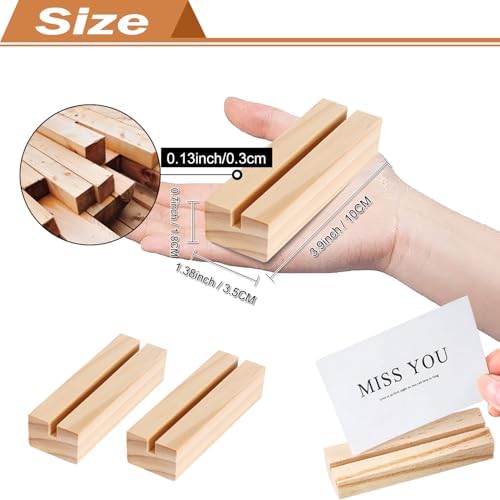 10 PCS Wood Place Card Holders for Events and Decor