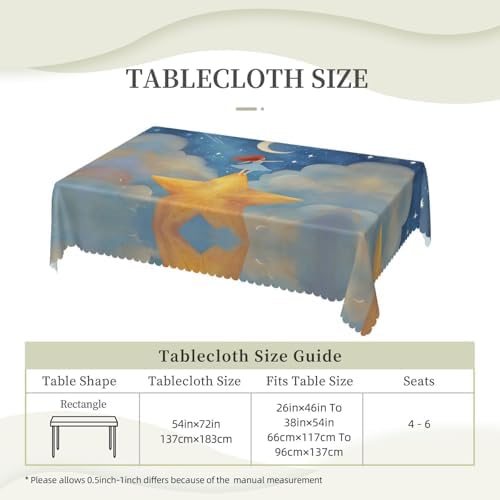 Girl Under The Stars Anti-Grease Waterproof Tablecloth