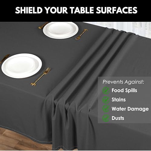 Softopia Cotton Grey Table Cloth 60x84 Rectangle