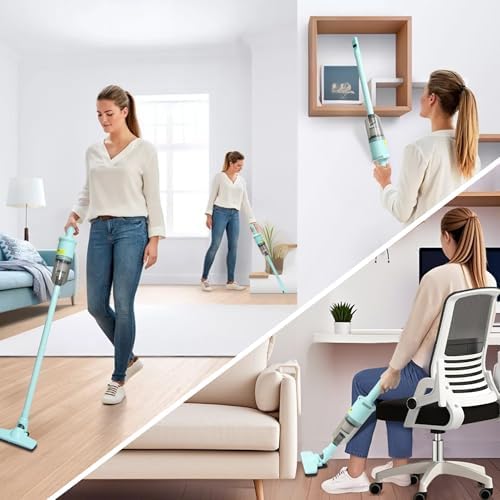 TROURAY 6-in-1 Rechargeable Stick Vacuum Cleaner Green