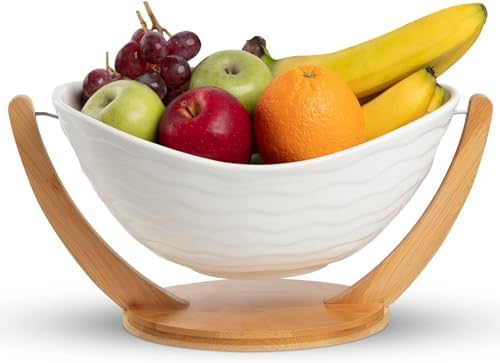 Modern 13 Footed Ceramic Fruit Bowl for Home Decor