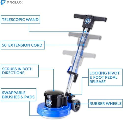 Prolux Core 13 Inch Floor Buffer and Scrubber Machine
