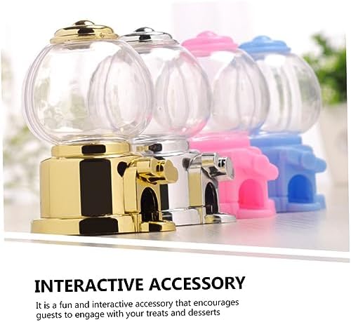 GLEAVI 4pcs Small Candy Dispenser Gumball Machine Toy for Parties