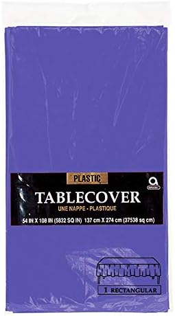 Amscan New Purple Plastic Table Cover 54x108