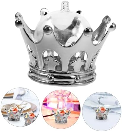 12pcs Fillable Silver Dome Crown Centerpieces for Weddings and Parties