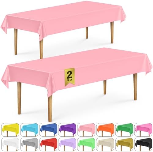 DecorRack 2 Rectangular Tablecloths Light Pink
