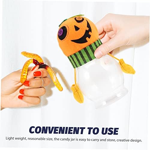 Halloween Candy Jar with Pumpkin Design for Parties and Home Use