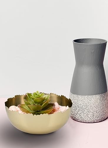 Serene Spaces Living Artisanal Gold Iron Bowl