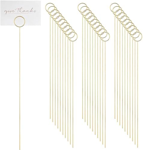 HW 12 Inch Golden Ring Card Holders 40PCS