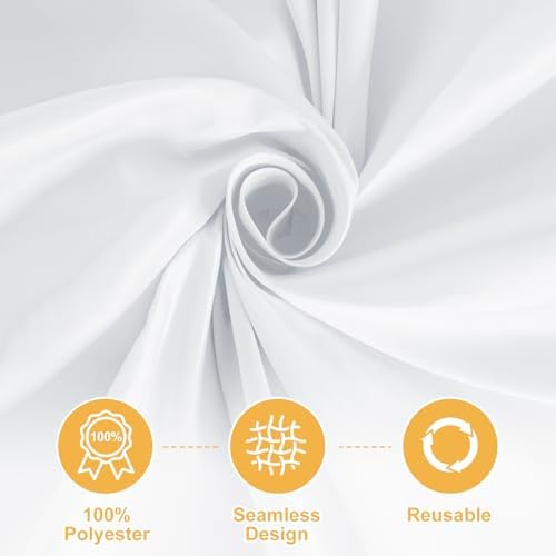 6 Pack 70x120-Inch Rect White Tablecloths Reusable