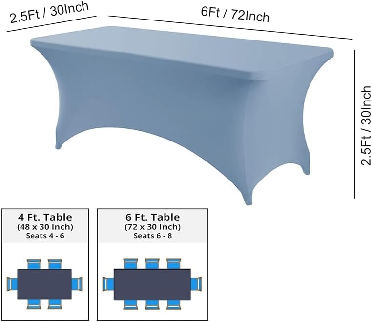 Spandex Table Cover 6ft for Home and Events
