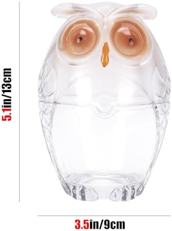 Owl Candy Jar Glass Storage Container Decorative Serving Dish