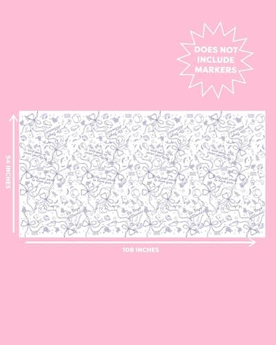 Xo Fetti Sleepover Party Coloring Tablecloth 9x45