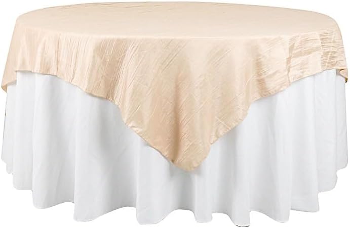 Balsa Circle 72x72 Inch Beige Square Table Overlay