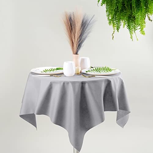 Disposable Tablecloth 55x55 Gray Paper for Square or Round Tables
