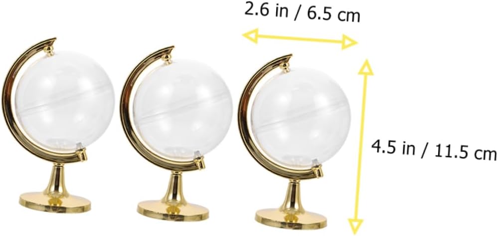 5Pcs Globe Shape Candy Boxes Mini Round Storage Containers Decorative Treat Holders for Parties