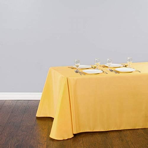 Linenlanding 90x132 Inch Rectangular Tablecloth Gold Harvest Color 10 Pack
