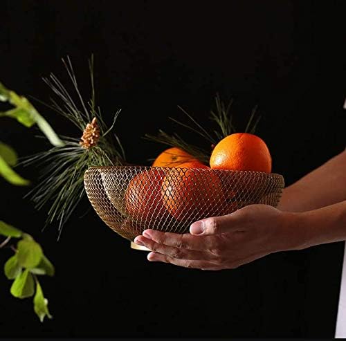 Cq Acrylic Fruit Basket Gold Kitchen Storage