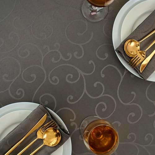 Marina Decoration Luxury Jacquard Tablecloth 60 Inch Round