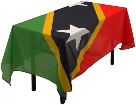 MSFHHA Rectangular Tablecloth with Saint Kitts Flag 59x83 Inches