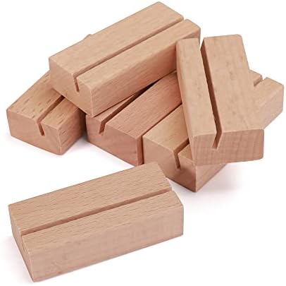 WILLOWDALE 6Pcs 217 Inch Place Card Holder Wooden Stand for Display Party Decorations