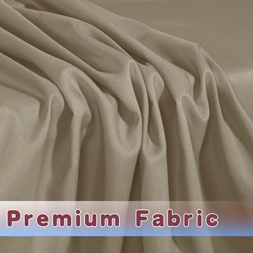 HolidayIdeas Fitted Taupe Table Covers 2 Pack