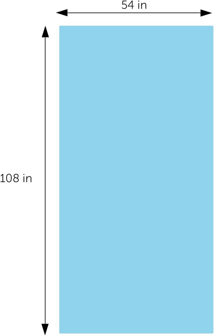 DecorRack 2 Pack Rectangle Tablecloths 54 x 108 Inch Light Blue BPA-Free