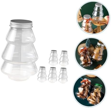 6Pcs Christmas Candy Holder Transparent Decorative Boxes for Treats and Party Gifts