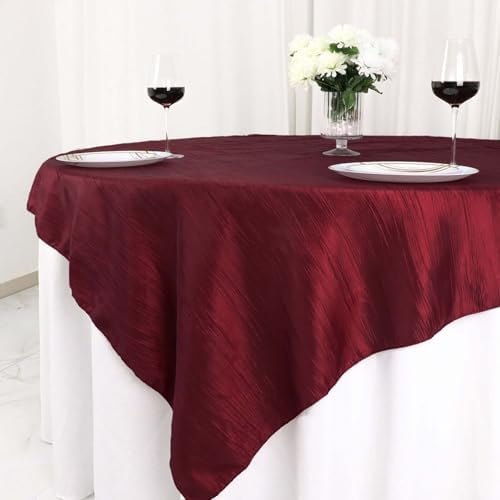 Balsa Circle 72x72 Inch Burgundy Table Overlay