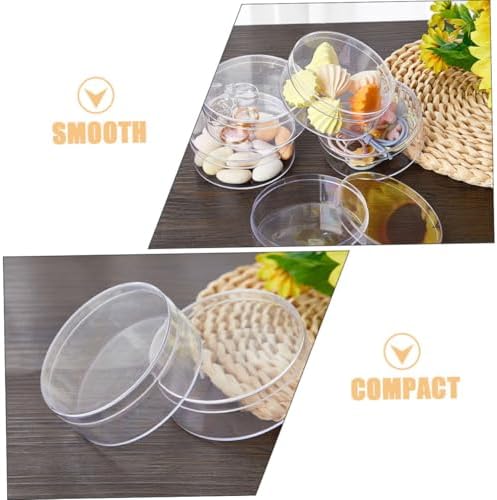 VALICLUD 6pcs Round Candy Storage Box Lid Treat Organizer for Pills and Tiny Jewelry