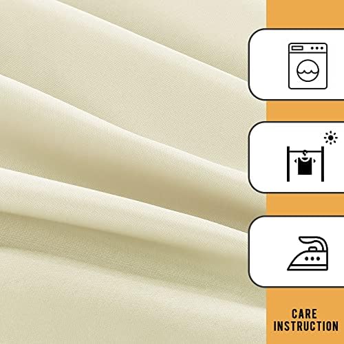 Obstal 2 Pack Table Covers for 4 Foot Rectangle Tables - Cream