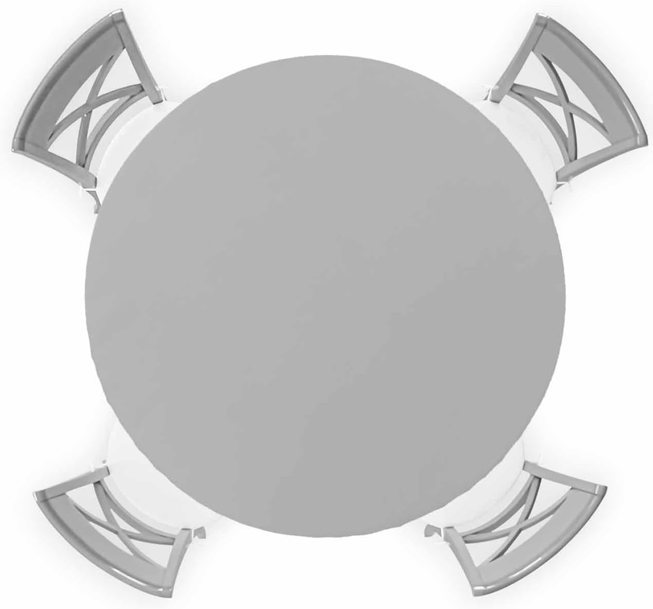 ZOE GARDEN Grey Round Waterproof Table Cover