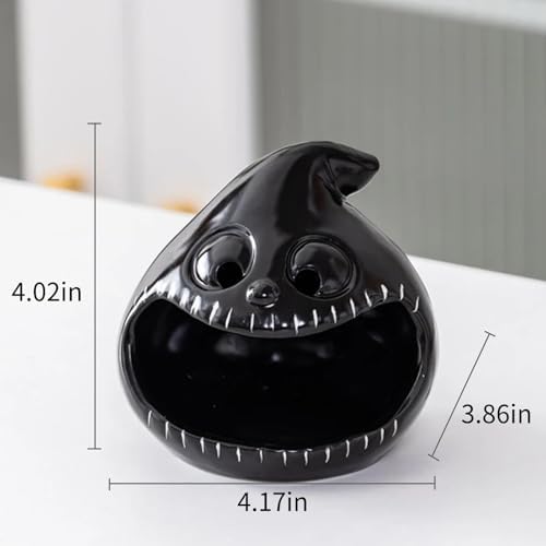 Halloween Candy Bowl Ghost Bat Pumpkin Ceramic Candle Holder