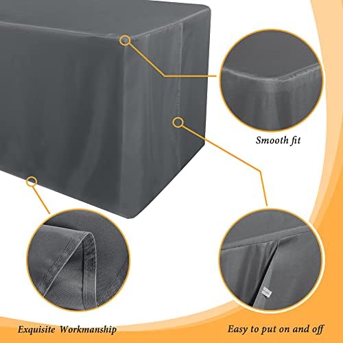 Obstal 2 Pack Tablecloths for 4 Foot Rectangular Tables - Dark Grey Water Resistant