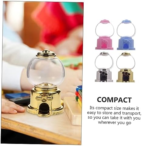 4pcs Manual Gumball Machine Candy Dispenser Retro Decor Fun Desktop Containers for Parties