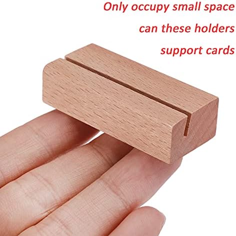 WILLOWDALE 6Pcs 217 Inch Place Card Holder Wooden Stand for Display Party Decorations