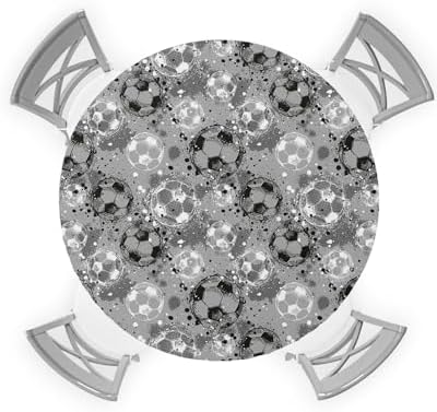 ZOE GARDEN Abstract Football Round Waterproof Table Cover