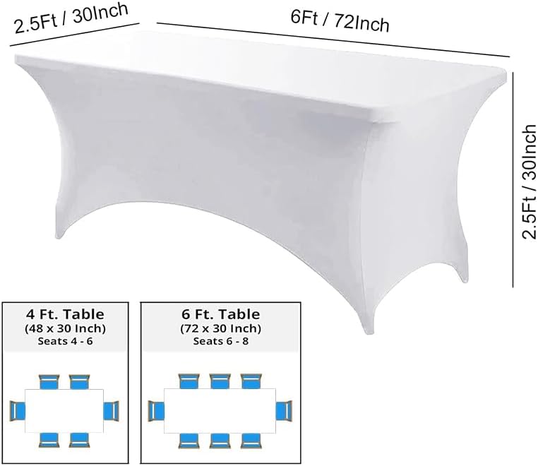 Spandex Table Cover for 6ft Rectangular