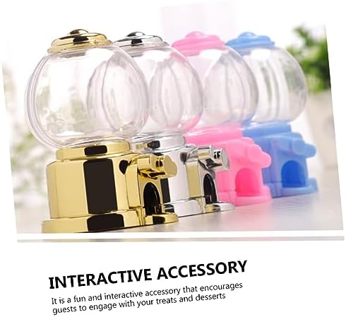 4pcs Manual Gumball Machine Candy Dispenser Retro Decor Fun Desktop Containers for Parties