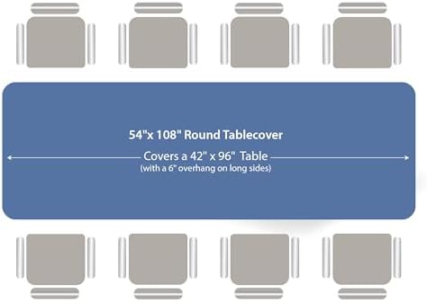 Blue Disposable Plastic Tablecloth for Rectangle Tables 12 Pack