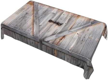 Country Barn Wood Door Print Tablecloth - Classic Decor for Dining Tables