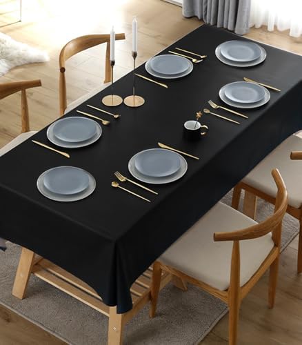 Layiexre Black Disposable Table Cloth 2-Pack