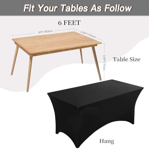 Fixwal 6 Pack Table Covers for 6FT Tables