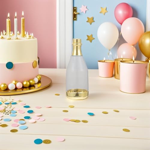 20 PCS Gold Candy Bottles - Clear Mini Party Favor Containers