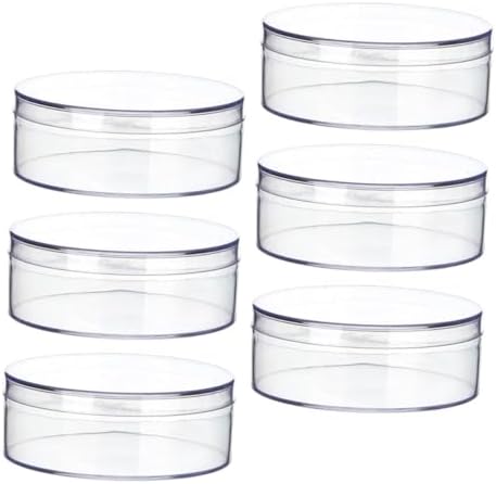 6pcs Round Clear Candy Server Storage Box